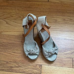 Beautiful Tory Burch  espadrille wedges.